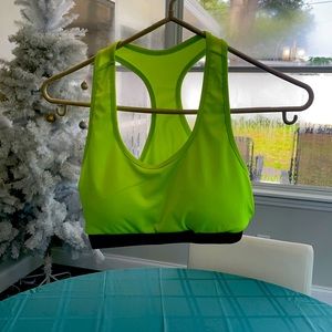 Neon padded sports bra